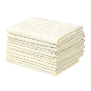 6 Pack Polyester Napkins for Weddings Dinner Banquets 19x19 Inch Beige